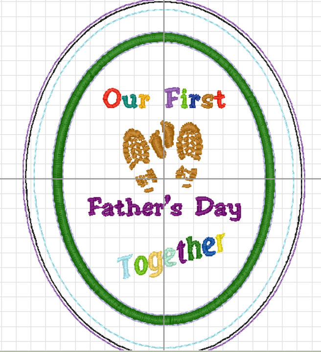 In the Hoop - Fathers Day Coaster - 1st Father Day