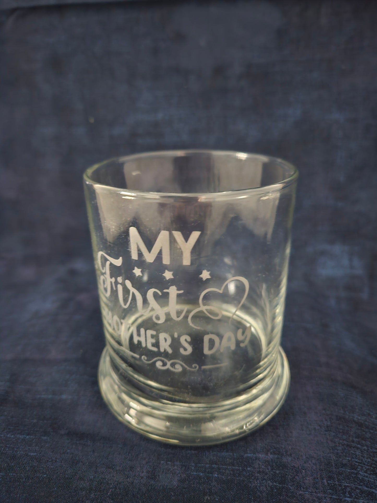 First Mother's Day - Etched Candle Holder