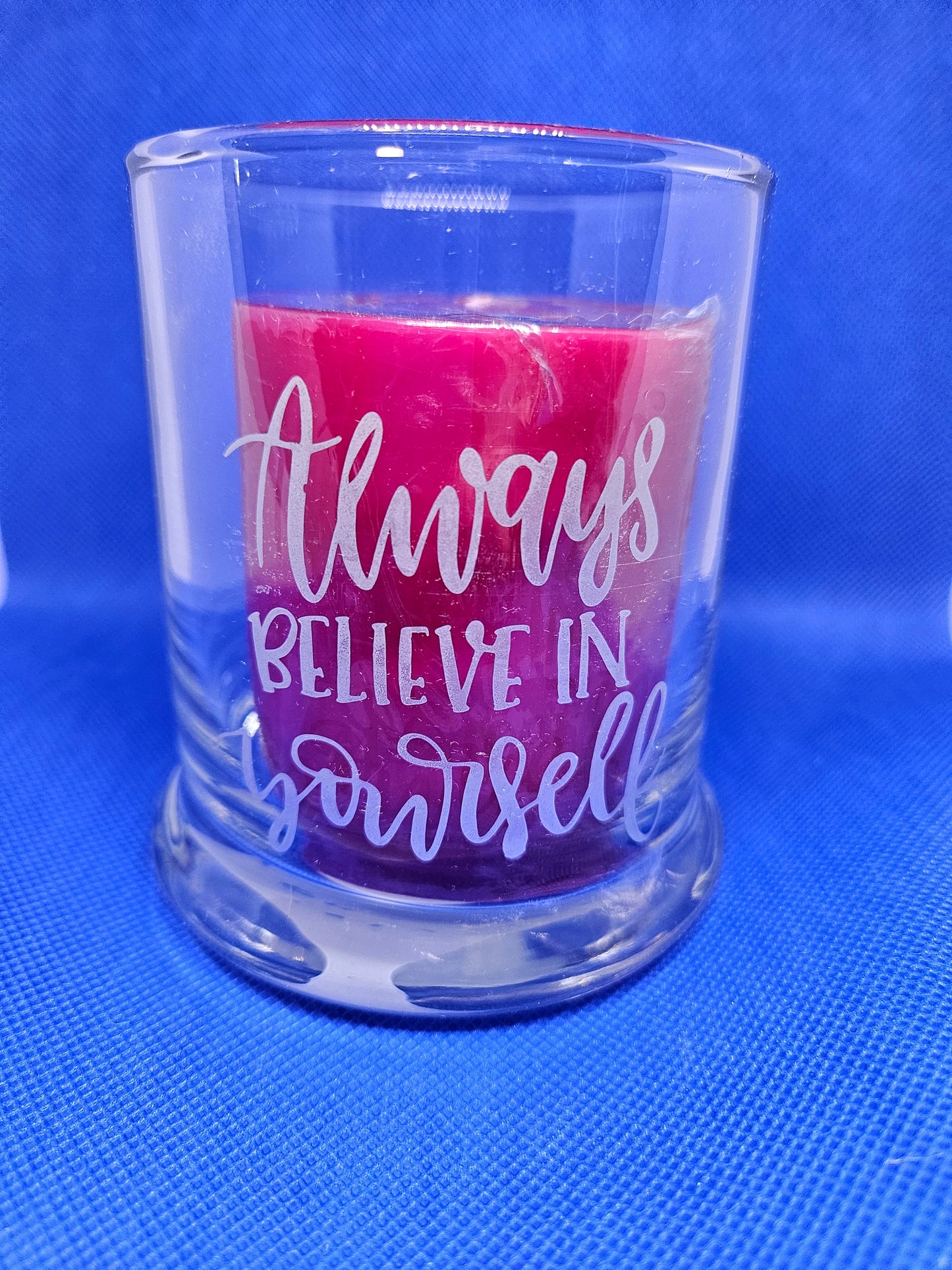 Always Believe in Yourself - Etched Candle Holder