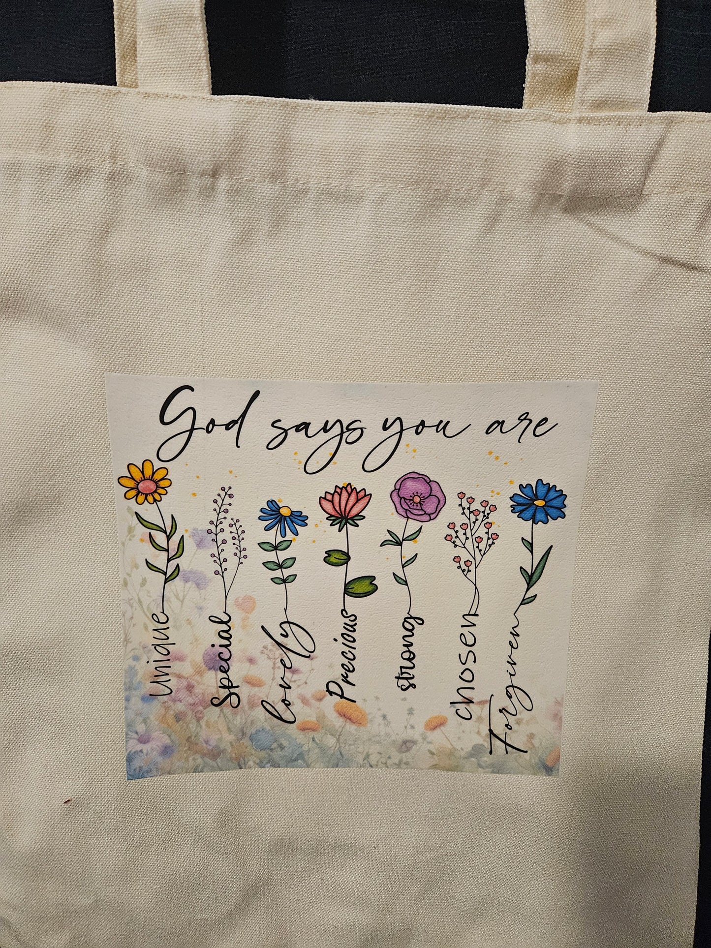 God Says you Are Canvas Tote - Personalize!