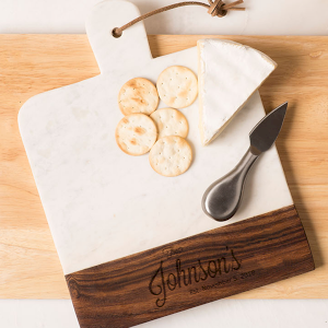 Marble and Acacia Wood Cheese Board