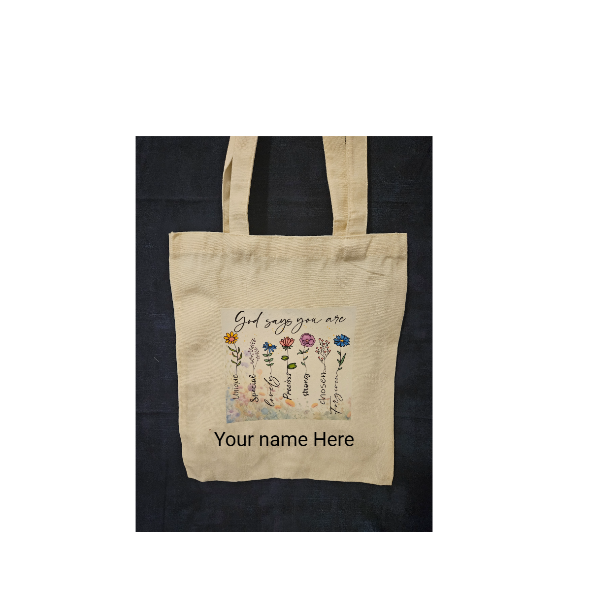 God Says you Are Canvas Tote - Personalize!