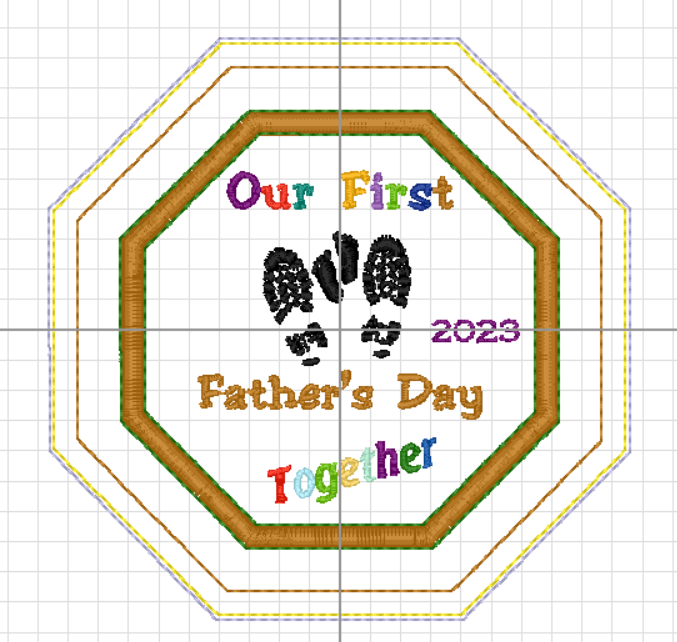 In the Hoop - Fathers Day Coaster - 1st Father Day