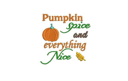 Pumpkin Spice Embroidery Design