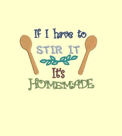 Kitchen - Stir It - Embroidery Design